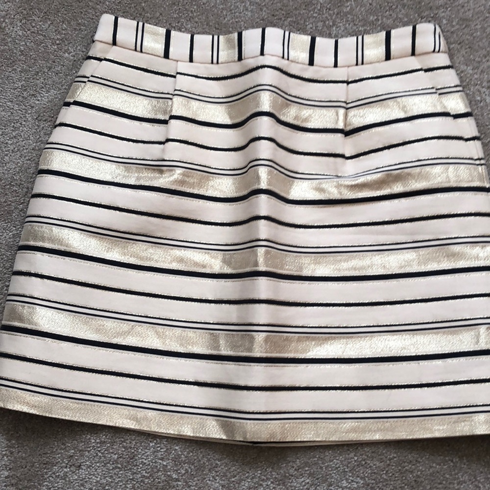 J.Crew Gold and Black Metallic Skirt